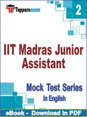 IIT Madras Junior Assistant PDF Book In English - Question Paper