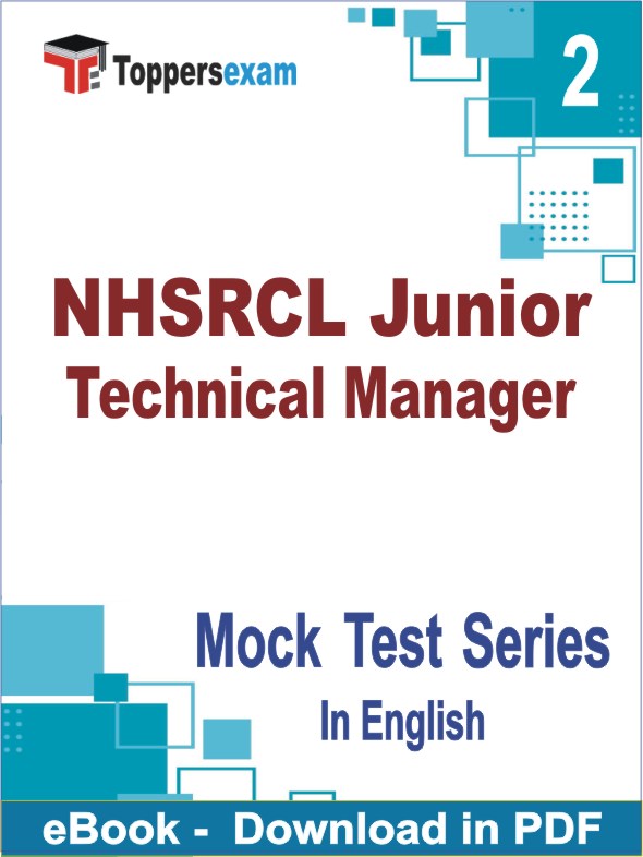 NHSRCL Junior Technical Manager Test PDF Book In English - Question Paper