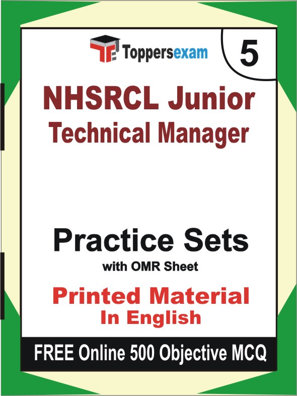 NHSRCL Junior Technical Manager Book in English - Mock Test / Practice Set