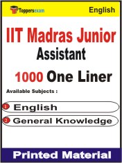 IIT Madras Junior Assistant One Liner Book in English