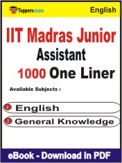IIT Madras Junior Assistant One Liner Book PDF in English