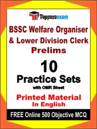 BSSC Welfare Organiser & Lower Division Clerk Prelims Test Book in English - Practice Set