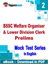 BSSC Welfare Organiser & Lower Division Clerk Prelims Test PDF Book In English - Question Paper