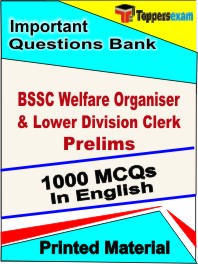 BSSC Welfare Organiser & Lower Division Clerk Prelims Test Book in English - Objective MCQ