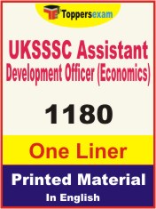 UKSSSC Assistant Development Officer (Economics) One Liner Book in English