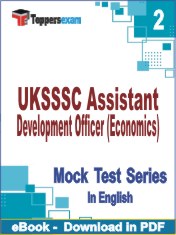 UKSSSC Assistant Development Officer (Economics) PDF Book In English - Question Paper