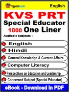 KVS PRT Special Educator One Liner Book PDF in English