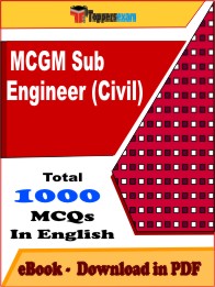 MCGM Sub Engineer (Civil) PDF Book In English - MCQ / Objective Questions