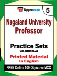 Nagaland University Professor Exam Practice Set Book in English