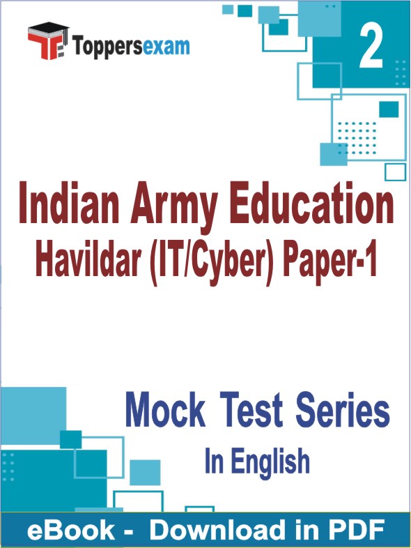 Indian Army Education Havildar (IT/Cyber) Paper-1 Exam PDF Book In English - Question Paper