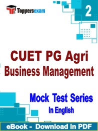 CUET PG Agri Business Management Test PDF Book In English - Question Paper