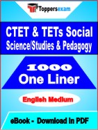 CTET & TETs Social Science/Studies & Pedagogy One Liner Book PDF in English