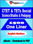 CTET & TETs Social Science/Studies & Pedagogy One Liner Book PDF in English
