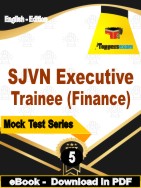 SJVN Executive Trainee (Finance) Test  PDF Book In English - Practice Set
