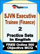 SJVN Executive Trainee (Finance) Book in English - Question Paper / Practice Set