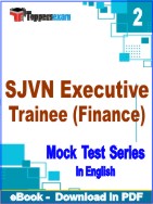 SJVN Executive Trainee (Finance) Test PDF Book In English - Question Paper