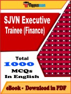 SJVN Executive Trainee (Finance)  PDF Book In English - MCQ / Objective Questions