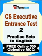 CS Executive Entrance Test Book in English - Question Paper / Practice Set