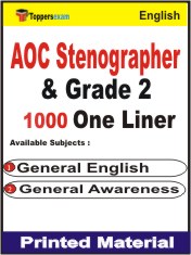 AOC Stenographer & Grade 2 One Liner Book in English