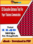 CS Executive Entrance Test For (  Paper 1 ) Business Communication  PDF Book In English - MCQ / Objective Questions