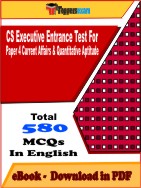 CS Executive Entrance Test For ( Paper 4 ) Current Affairs & Quantitative Aptitude  PDF Book In English - MCQ / Objective Questions