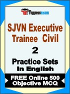 SJVN Executive Trainee Civil Book in English - Question Paper / Practice Set