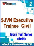 SJVN Executive Trainee Civil Test PDF Book In English - Question Paper