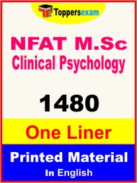 NFAT M.Sc Clinical Psychology One Liner Book in English