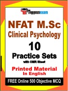 NFAT M.Sc Clinical Psychology Book in English - Practice Set