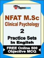 NFAT M.Sc Clinical Psychology Book in English - Question Paper / Practice Set