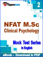 NFAT M.Sc Clinical Psychology Test PDF Book In English - Question Paper