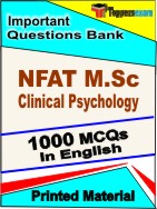 NFAT M.Sc Clinical Psychology  Book in English - Objective MCQ
