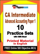 CA Intermediate Advanced Accounting  ( Paper 1 ) Book in English - Practice Set