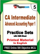 CA Intermediate Advanced Accounting  ( Paper 1 ) Book in English - Mock Test / Practice Set