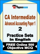 CA Intermediate Advanced Accounting  ( Paper 1 ) Book in English - Question Paper / Practice Set