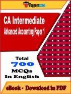 CA Intermediate Advanced Accounting  ( Paper 1 )  PDF Book In English - MCQ / Objective Questions