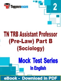 TN TRB Assistant Professor (Pre-Law) Part B (Sociology) Test PDF Book In English - Question Paper