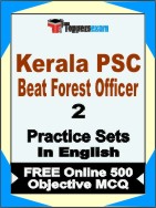 Kerala PSC Beat Forest Officer Book in English - Question Paper / Practice Set