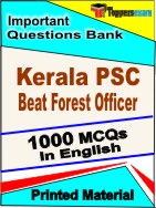 Kerala PSC Beat Forest Officer  Book in English - Objective MCQ