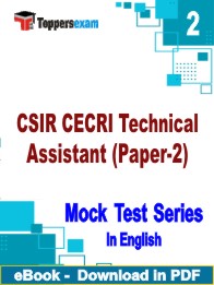 CSIR CECRI Technical Assistant (Paper-2) Test PDF Book In English - Question Paper