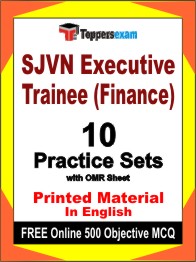 SJVN Executive Trainee (Finance) Test Book in English - Practice Set