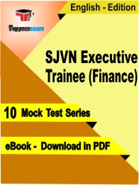 SJVN Executive Trainee (Finance) Test PDF Book In English - Mock Test/Practice Set