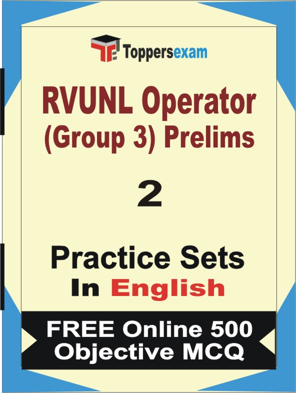 RVUNL Operator (Group 3) Prelims Test Book in English - Question Paper / Practice Set