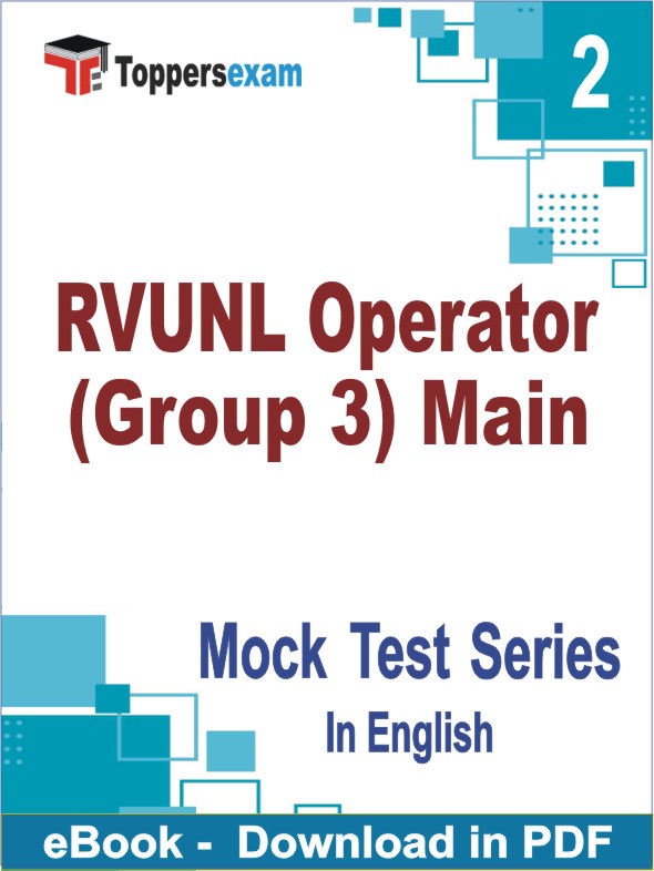RVUNL Operator (Group 3) Main Test PDF Book In English - Question Paper