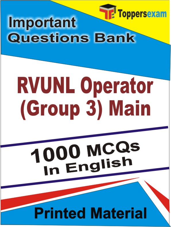 RVUNL Operator (Group 3) Main Test  Book in English - Objective MCQ