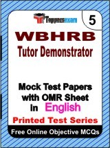 WBHRB Tutor Demonstrator Exam Mock Test Papers (Book) in English