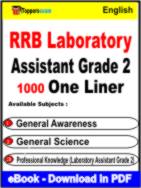 RRB Laboratory Assistant ( Grade - 2 ) One Liner Book PDF in English