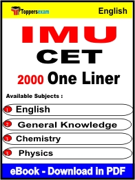 IMU CET One Liner Book PDF in English