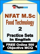 NFAT M.Sc Food Technology Book in English - Question Paper / Practice Set