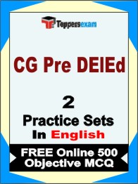 CG Pre DElEd Test Book in English - Question Paper / Practice Set